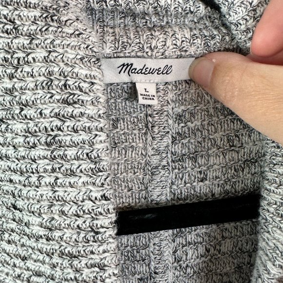 Madewell Harbor Cardigan Gray Size Large - Picture 3 of 5